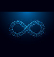 infinity icon from lines and triangles point vector image vector image