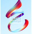 modern colorful flow poster wave liquid shape vector image vector image