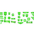 set of new collection tags green badges vector image vector image