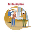 building engineering concept vector image