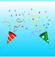 paper popper party vector image