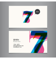 business card with number 7 vector image vector image