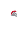 creative warrior spartan helmet logo symbol vector image vector image