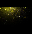gold light glitter sparkles effect on shining vector image