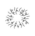 hand drawn firework star burst sunburst doodle vector image