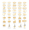 nautical rope knots icon set vector image