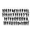 saluting soldier and army force silhouettes vector image