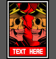two skull armyhand drawing vector image vector image