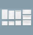 white envelope a4 dl and c6 template vector image