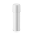 white glossy metal spray bottle with cap vector image