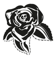 rose silhouette vector image
