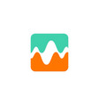 wave color logo vector image vector image