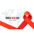 world aids day december first banner template vector image