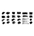 black paint ink brush stroke vector image vector image