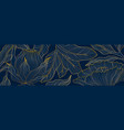 golden plants background gold blue foliage vector image