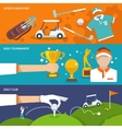 golf banner set vector image vector image