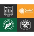 music production studio logos set musical vector image