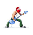 rock musician with bass vector image