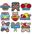 set of sports emblems badges logos vector image