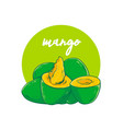 avocado mango hand drawn vector image