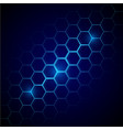 futuristic blue honeycomb pattern hexagonal vector image vector image