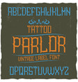 vintage label typeface vector image vector image