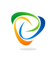 abstract swirl circle logo vector image