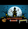 happy halloween night party holiday celebration vector image