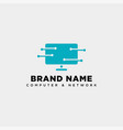 monitor digital technology logo template icon vector image