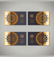 set of four golden floral ornamental cards vector image vector image