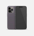 3d realistic purple smartphone case vector image