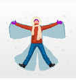 female snow angel vector image