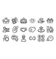 handshake success business and medical mask line vector image