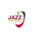 j letter icon for jazz music festival vector image vector image