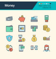 money icons filled outline design collection 33 vector image