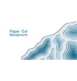 papercut topography background 3d multi layers vector image vector image