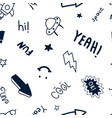 space seamless pattern hand drawing vector image vector image