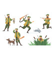 hunter set vector image