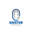 q letter icon for quantum technology vector image vector image