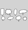 hand drawn set speech bubbles isolated doodle vector image