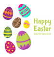 happy easter easter egg hunt background vector image