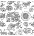 seamless pattern with summer doodles vector image