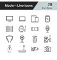 smart device icons modern line design set 29 vector image vector image