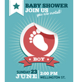 baby boy shower invitation card vector image vector image