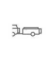 car with trailer line icon vector image
