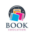 educational book logo design vector image vector image