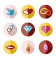 love flat icons vector image