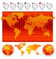 time zones and clocks vector image vector image