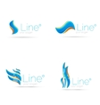 abstract wave line logo vector image
