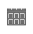 calendar grey icon isolated on white background vector image